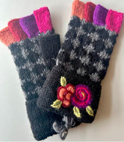 Miraya Fingerless Glove in Black