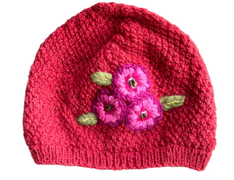 Rose Hat in Coral