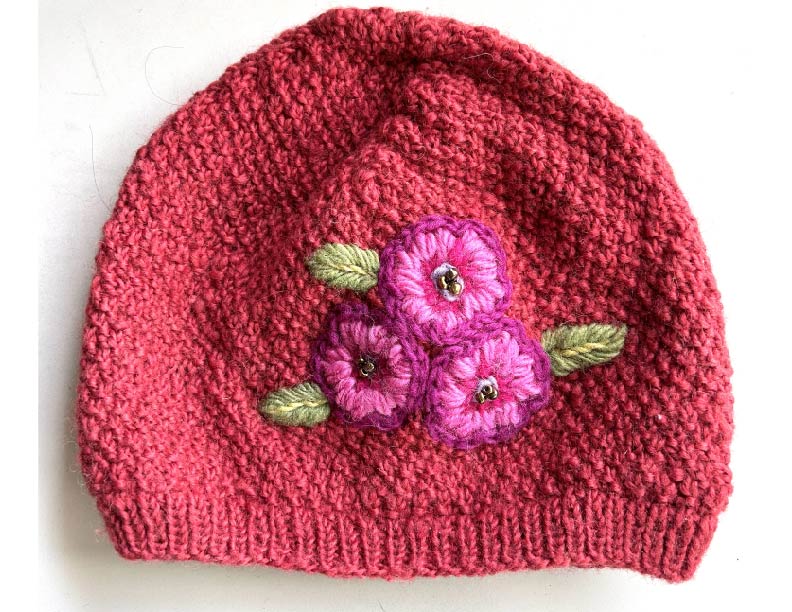 Rose Hat in Coral