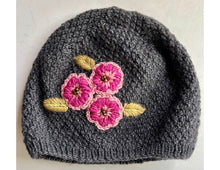 Load image into Gallery viewer, Rose Hat in Grey