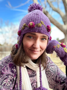 Olive Ear Flap Hat in Purple