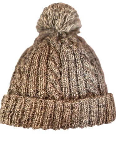 Lief Cable Knit Pompom hat