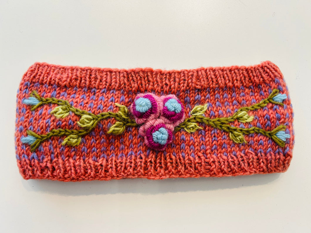 Olive Headband in Coral