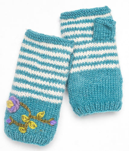 Olive Handwarmer Aqua