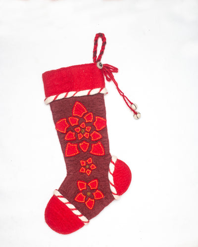 Poinsetta Stocking