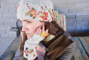 Lila Fingerless Glove in Natural