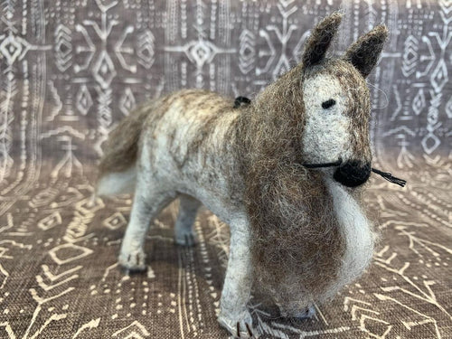 Wolf Wool Felt Ornament